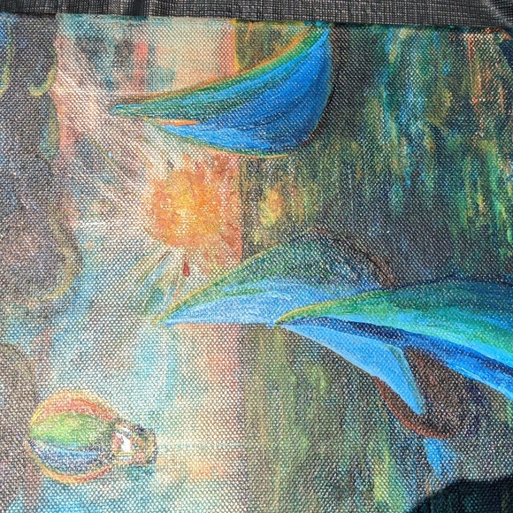 Painting sailboats & Hot air balloon original mini art - Picture 3 of 4